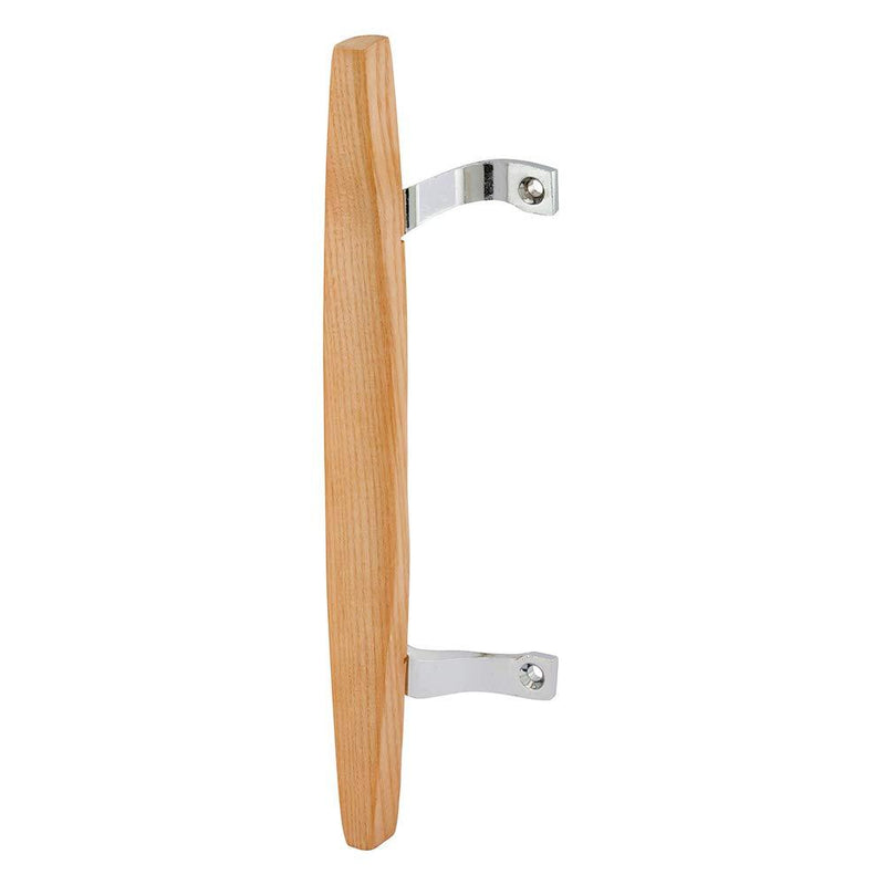 Prime-Line MP1069 Sliding Glass Door Pull, Wood Handle, Diecast Construction, Chrome, Pack of 1 - NewNest Australia