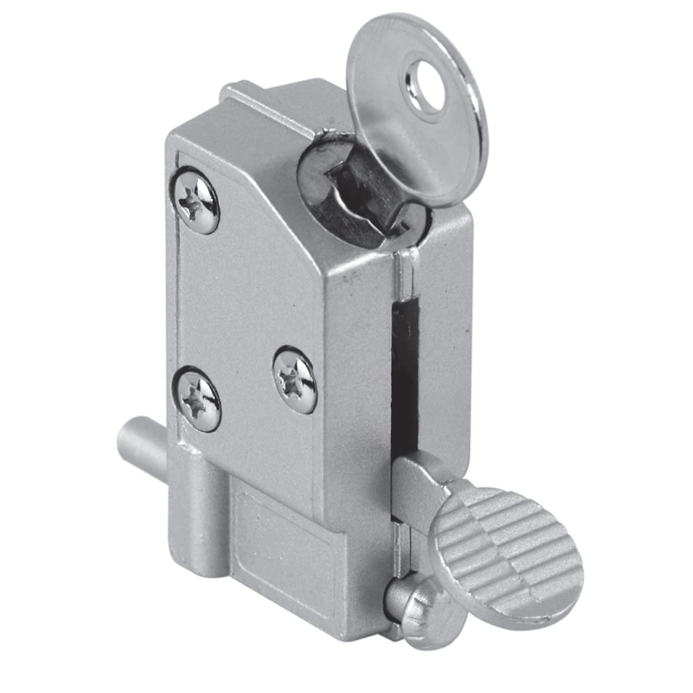 Prime-Line MP4046 Sliding Door Lock, 5/8 in, Diecast w/Hardened Steel Bolt, Aluminum, Step-On, Pack of 1 - NewNest Australia