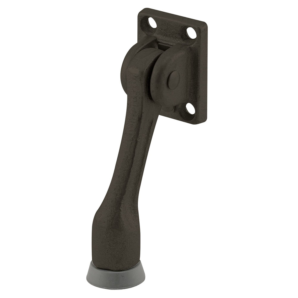 Prime-Line MP4552 Door Holder, 4in Drop Down, Cast Iron, Bronze Painted Color, Gray Rubber, Pack of 1 - NewNest Australia