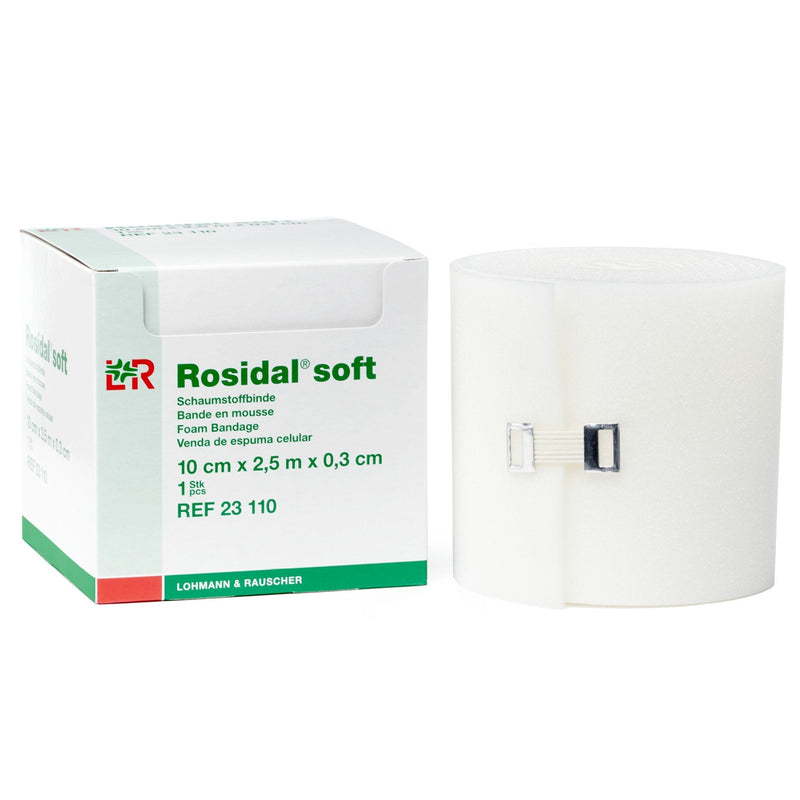 Lohmann&Rauscher 58428 Rosidal Soft Foam Padding, Foam Dressing & Lymphedema Padding for Compression Distribution, 10cm x .3cm x 2.5m (4" x .12" x 2.7yds.), Sold Individually Individual Roll - NewNest Australia