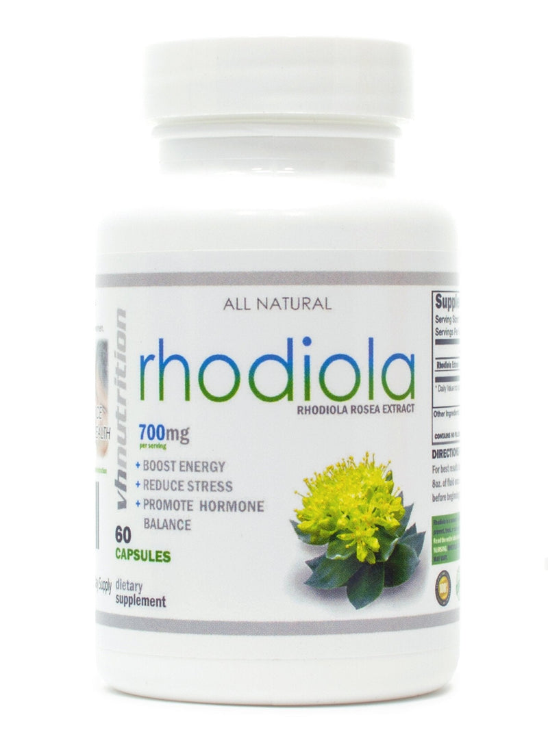 VH Nutrition | Rhodiola Rosea Supplement | 700 mg Rhodiola Extract Capsules | Adrenal Support and Cortisol Manager | 60 Day Supply - NewNest Australia