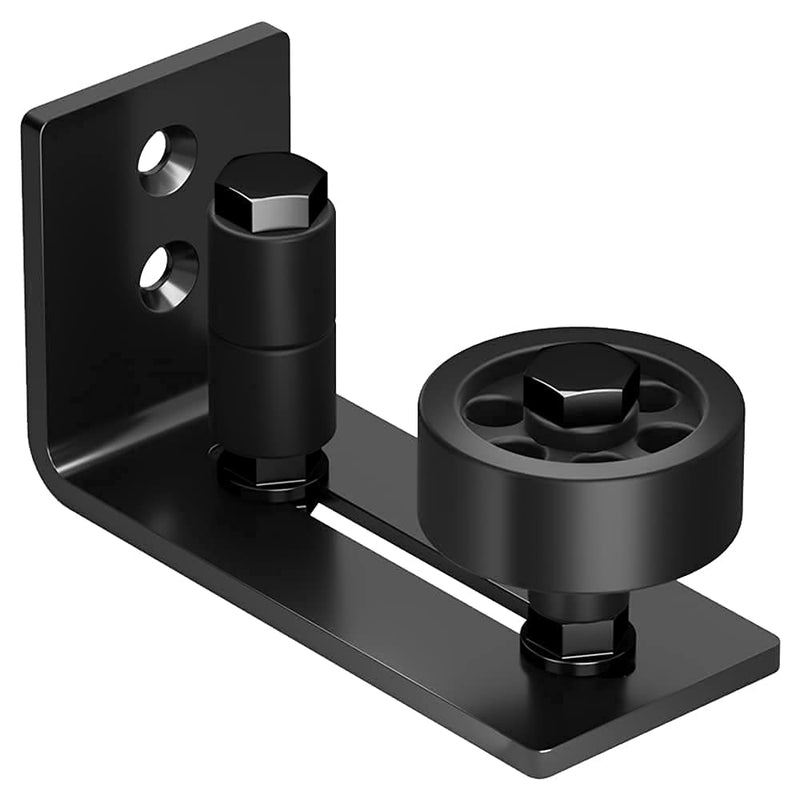 skysen Barn Door Floor Guide Wall Mount Stay Roller,8 Setup Options, Flush Bottom,Black Powder Coated,Felt Strip, Countersunk Holes for Barn Door(706) - NewNest Australia