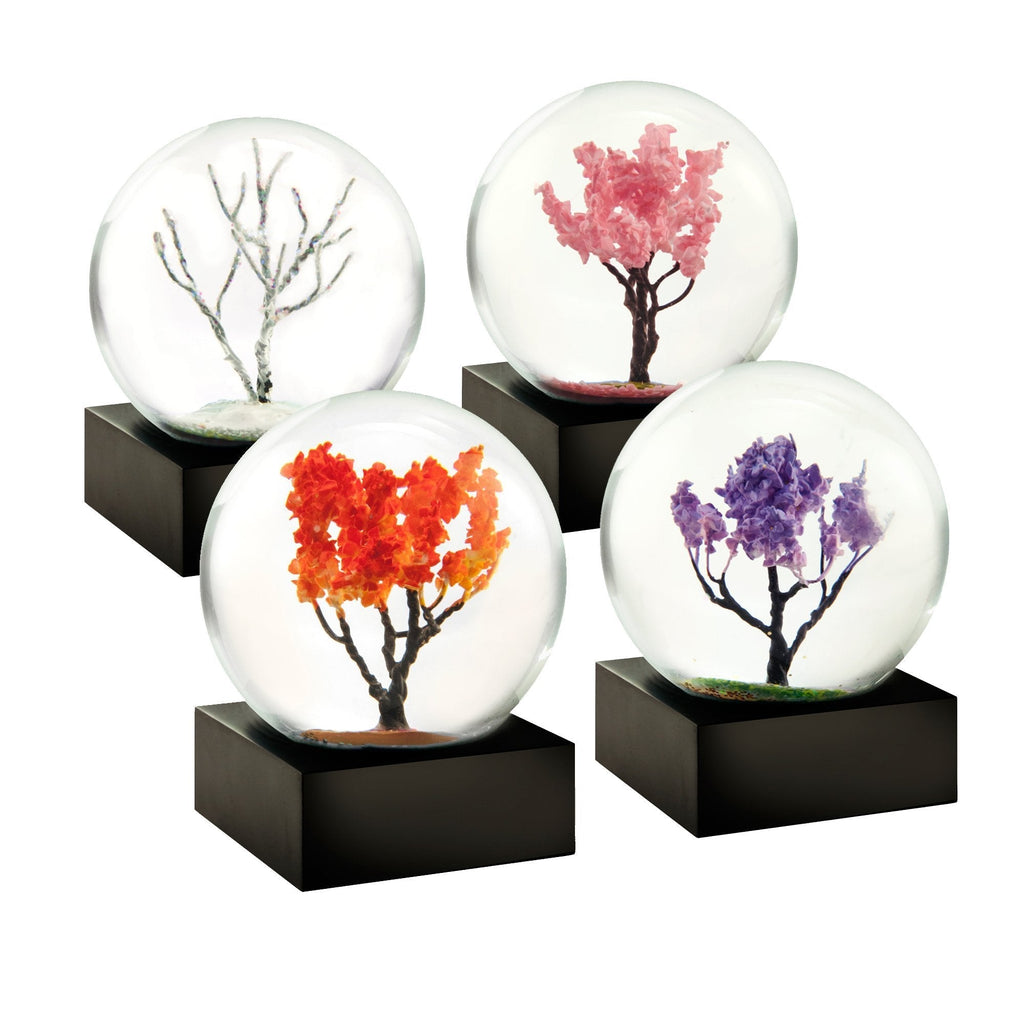 NewNest Australia - CoolSnowGlobes Four Seasons Winter Spring Summer Autumn Set of Four Mini Cool Snow Globes 