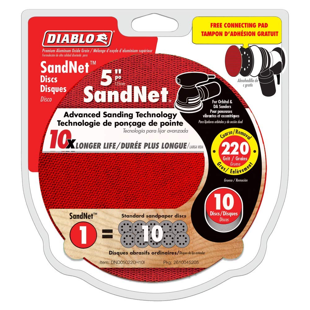 Diablo SandNet 220 Grit 5” Sanding Disc - DND050220H10I - NewNest Australia