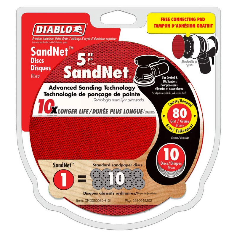 Diablo SandNet 80 Grit Sanding Disc - DND050080H10I - NewNest Australia