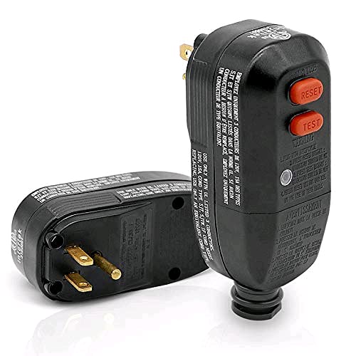 GFCI Replacement Plug Assembly 3-Prongs 15Amp 3-wires with Ground Fault Circuit Interrupter Safety RCD Protection for Pool Pump, Power Pressure Washer, Air Conditioner, Hair Dryer and So On (Black) - NewNest Australia