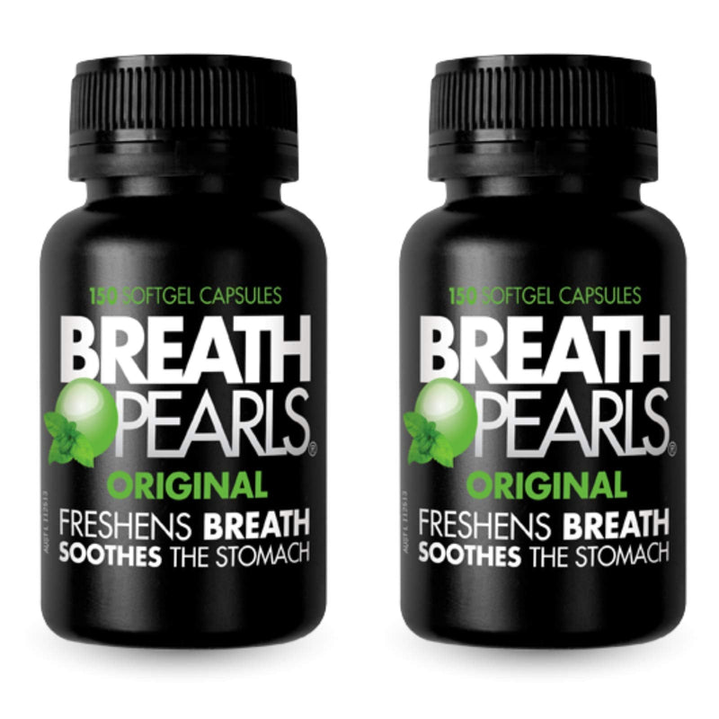 Breath Pearls Original Freshens Breath (150 softgels) New pack 150 counts x 2 Pack =(Total 300 Softgels) - NewNest Australia