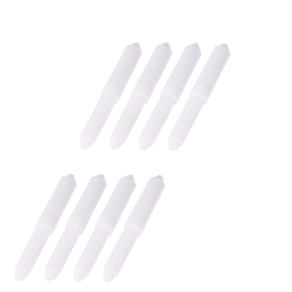 LazyMe 8 Pack 6 Inch White Universal Toilet Paper Holder Roller White Replacement Plastic Spring Loaded - NewNest Australia