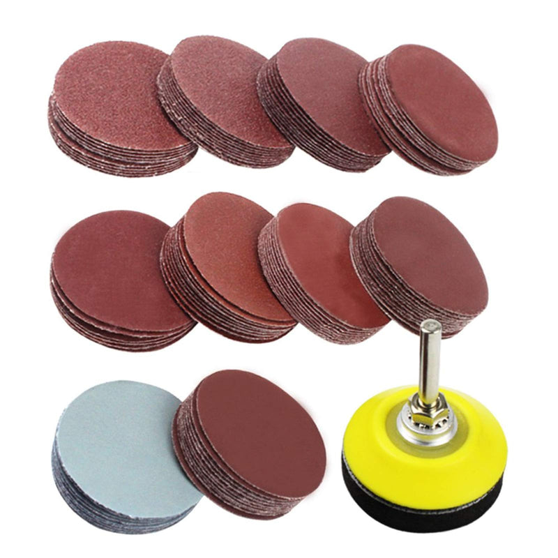 Coceca 2 Inches 100pcs Sanding Discs Pad Kit for Drill Grinder Rotary Tools with Backer Plate a Quarter Inch Shank Includes 80-3000 Grit Sandpapers - NewNest Australia