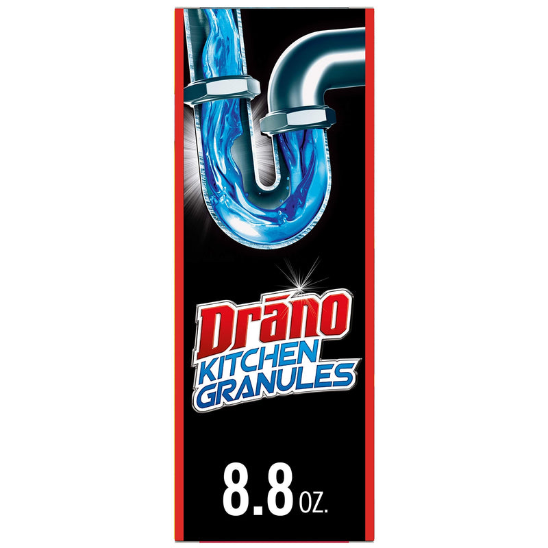 Drano Kitchen Granules Drain Clog Remover and Cleaner, Unclogs blockage from Grease or Cooking Oil, 8.8 oz 8.8 Ounce (Pack of 1) - NewNest Australia