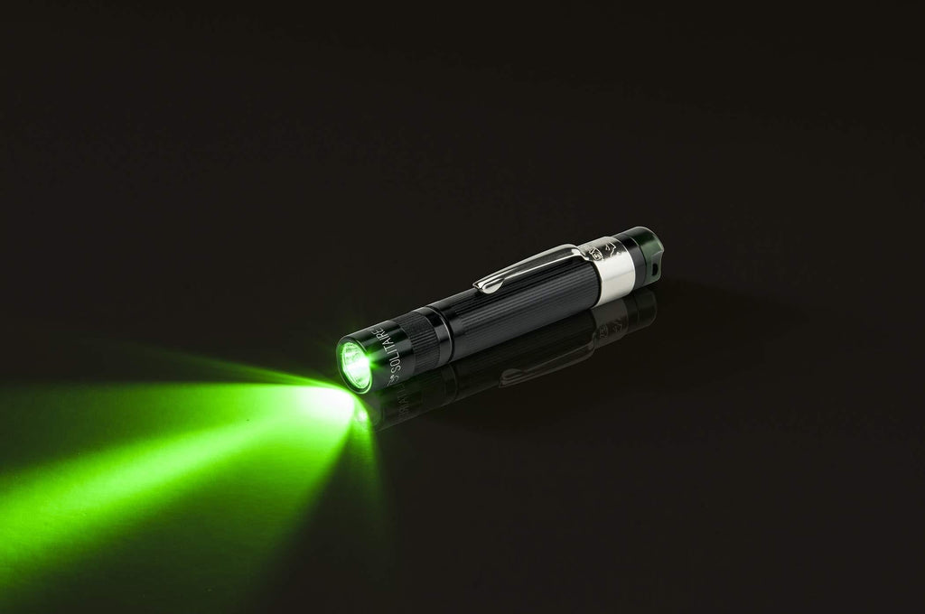 Maglite, Solitaire Spectrum Series LED Flashlight, AAA, Black Body, Green LED Light - NewNest Australia