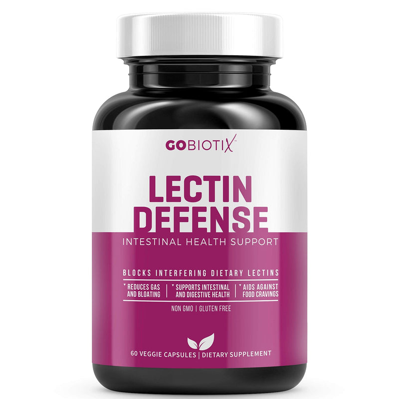 Lectin Defense by GoBiotix | Blocker for Interfering Dietary Lectins | Aids in Intestinal Health w/ Immune Support | Digestive Enzyme Supplement for Women & Men | Non-GMO + Gluten Free | 60 Caps - NewNest Australia