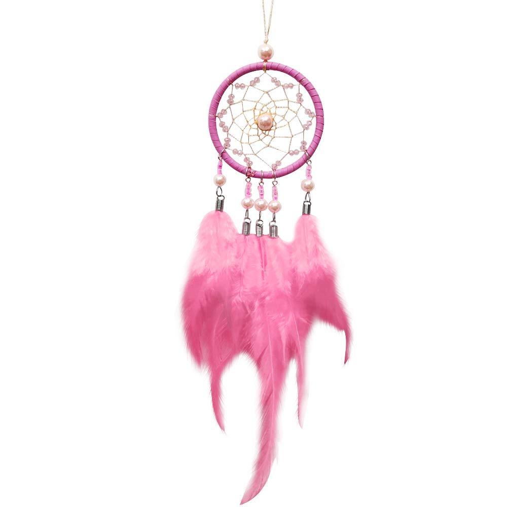 NewNest Australia - ygmoner Dream Catcher Handmade Car Interior Rearview Mirror Dangle 2.8" Diameter and 13" Long 