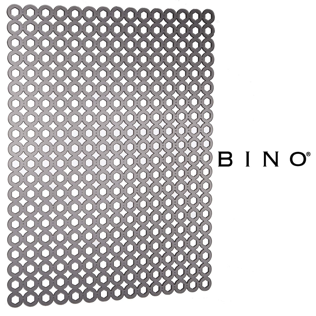 NewNest Australia - BINO Anti-Bacterial Kitchen Sink Protector Mat, Grey - Eco-Friendly - Mold and Mildew Resistant Kitchen Sink Mat with Quick Draining Design - Kitchen Sink Mats For Stainless Steel Sink Greyy 