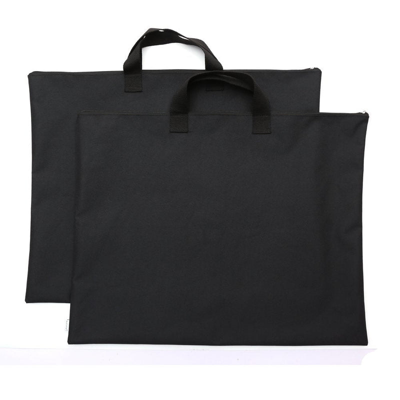 Augbunny 600D Portfolio Waterproof with Handle and Zipper for Student and Artist 2-Pack Large Black - NewNest Australia