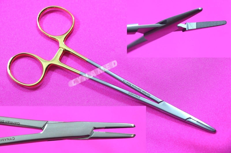 German Stainless Delicate Tc Mayo Hegar Needle Holder Driver 6 inch with Tungsten Carbide Inserts - NewNest Australia