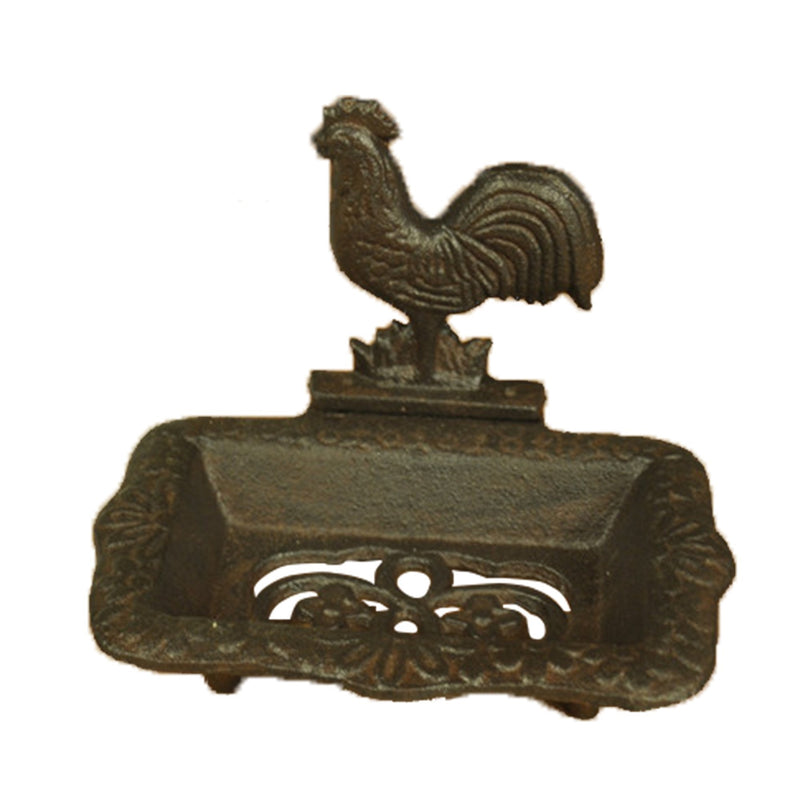 GWARE- Cast Iron Soap Dish- Antique Style- Sturdy And Durable-Rooster Decoration- For Bathroom | Powder Room | Kitchen 1 Pcs - NewNest Australia