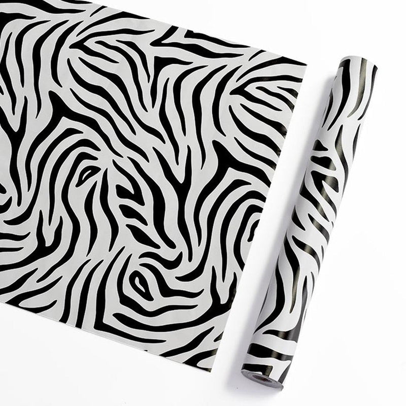 NewNest Australia - Self Adhesive Vinyl Zebra Stripes Contact Paper Decorative Shelf Liner for Cabinets Drawer Dresser Arts and Crafts Decor 17.7x78.7 Inches 