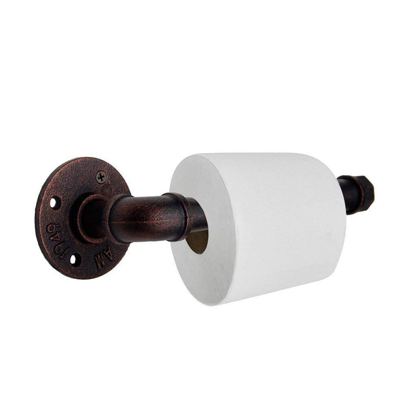 Industrial Pipe Decor Toilet Paper Holder Set,GoYonder Wall Mounted Toilet Roller Paper Holder (Mounting Hardware Included) (Bronze Finish) Bronze Finish - NewNest Australia