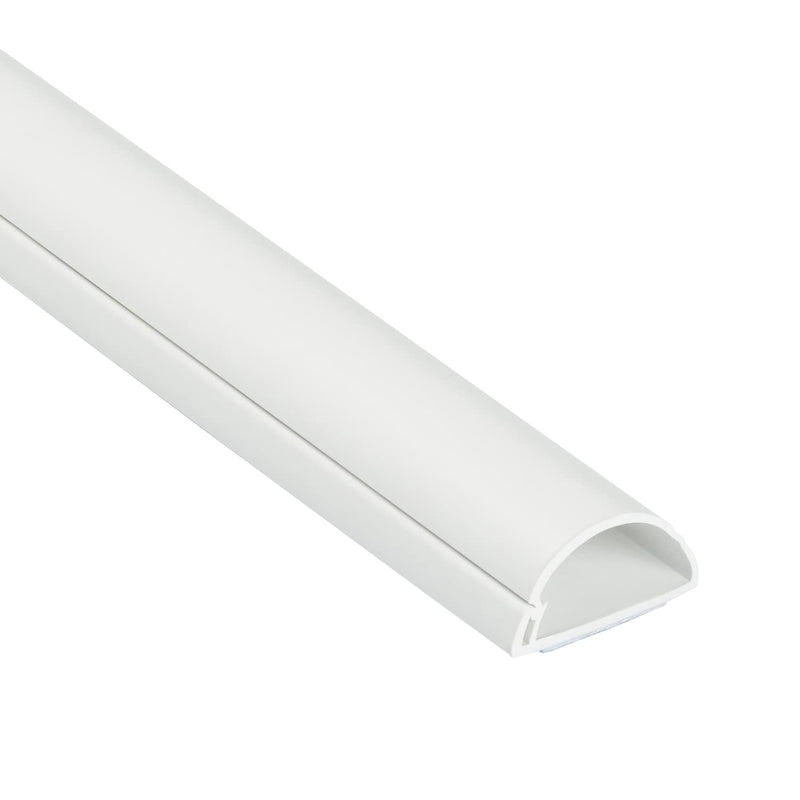 D-Line Medium Cord Cover | Decorative Cable Raceway | White | 39 Inch Length | Hinged One-Piece, Half-Round Design | Paintable | Self Adhesive Wire Hider - NewNest Australia