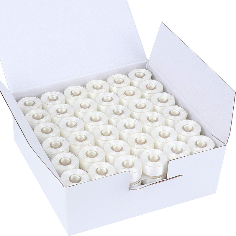 New brothread 144pcs White 70D/2(60WT) Prewound Bobbin Thread Plastic Size A SA156 for Embroidery and Sewing Machine Polyester Thread Sewing Thread SA156 60WT White - NewNest Australia