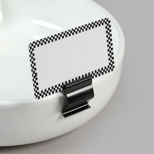 Black Food Tray Label Holders, Bowl & Cup Sign Clips for Bake Sale Signs, 10 Pack - NewNest Australia