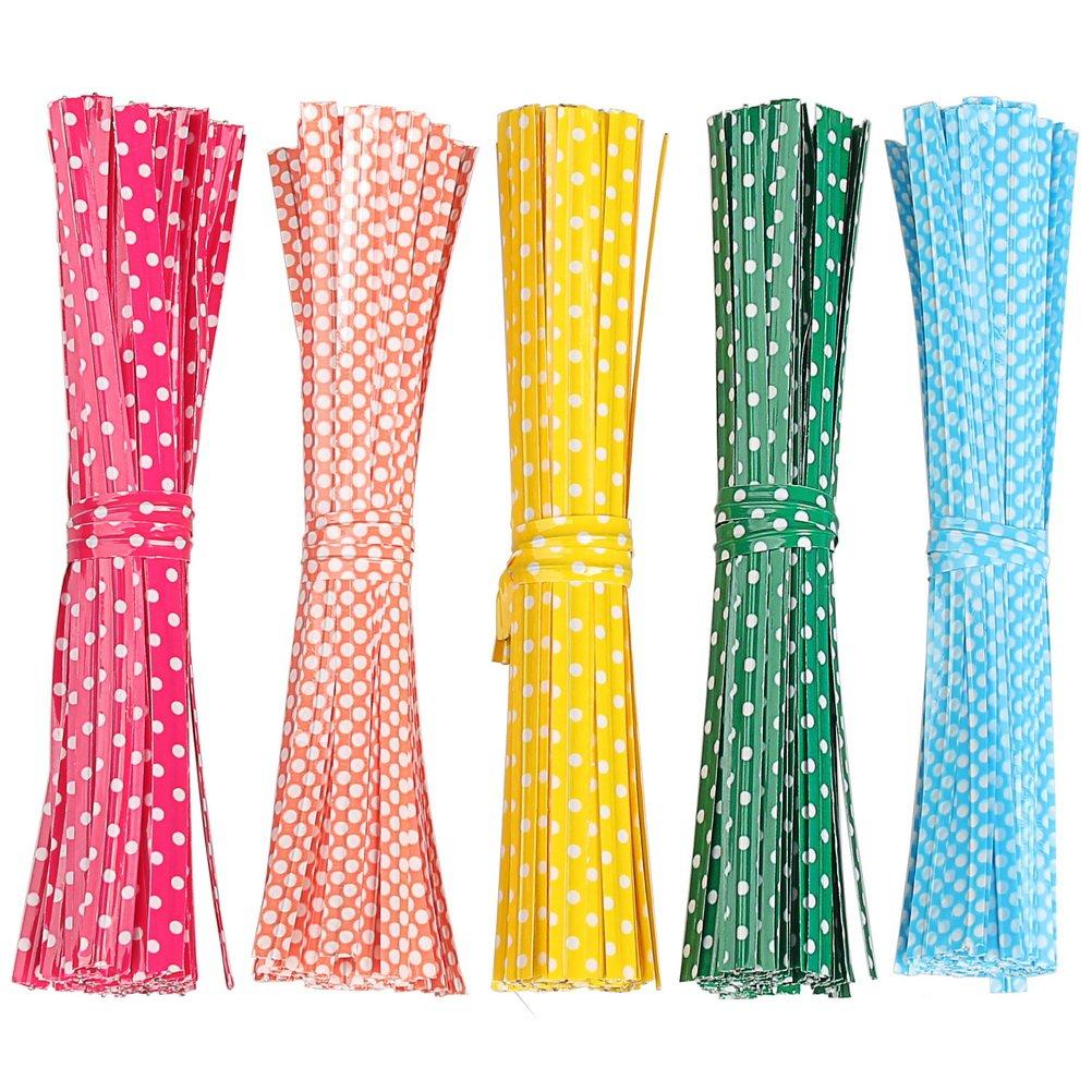 Pengxiaomei 500 Pcs 4 Inch bag Twist Ties, Colorful Bag Ties for Cellophane Party Bag - NewNest Australia