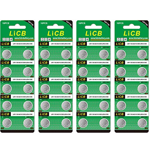 LiCB 40 Pack LR1130 AG10 Batteries 1.5V Alkaline Button Cell Battery - NewNest Australia