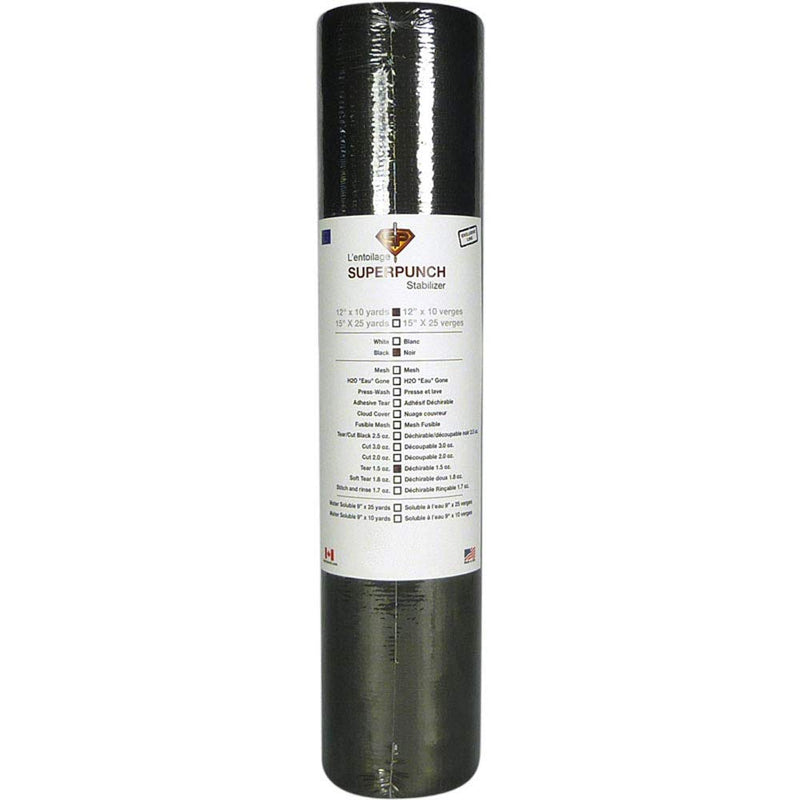 Tear Away Stabilizer Black 1.5 oz 12 inch x 10 Yard Roll. SuperStable Machine Embroidery Stabilizer Backing 12" x 10 yards roll - NewNest Australia