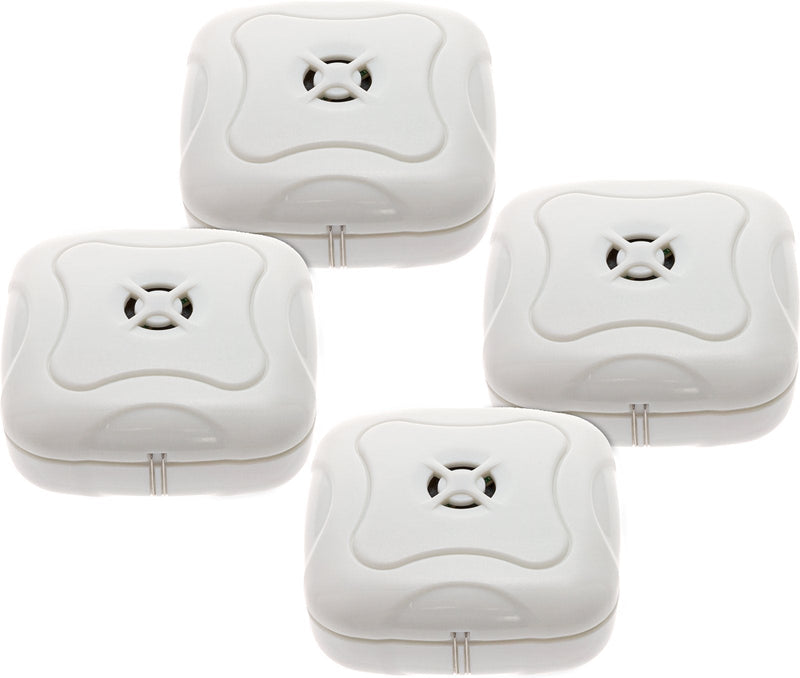 4 Pack Water Leak Detector - 95 dB Flood Detection Alarm Sensor for Bathrooms, Basements, Laundry Rooms, Garages, Attics and Kitchens by Mindful Design (White) 4 Pack White - NewNest Australia