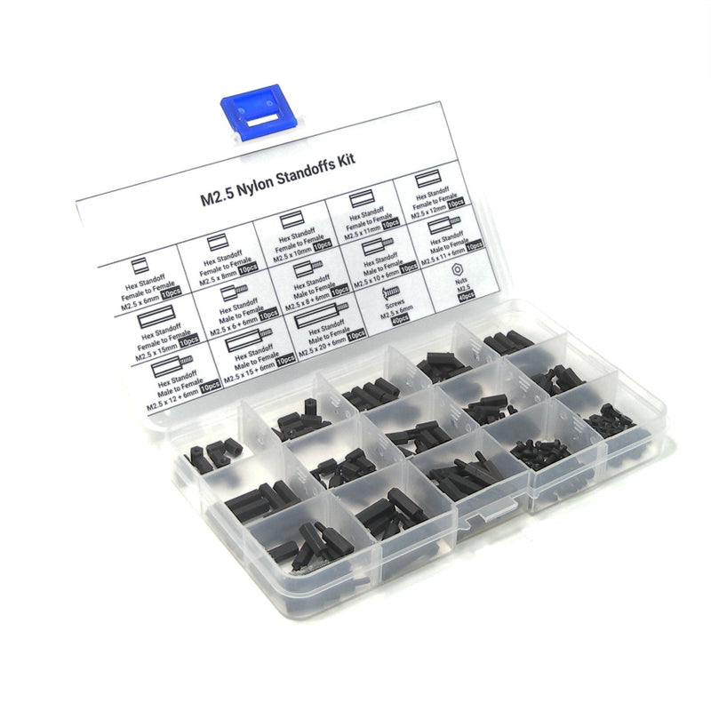 MakerSpot Raspberry Pi Nylon Standoff Kit M2.5 Screws Nuts Spacers Standoffs 210pcs for DIY Building of Raspberry Pi 3 Pi Zero FPV RC Quadcopter Drone PC Mods - NewNest Australia