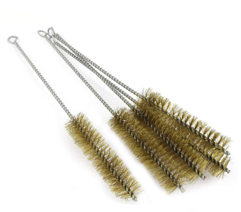 YXQ Tube Brush Brass Wire 30mm Bottle 12.6inch Long-Handle Bristle Cleaning 6Pcs - NewNest Australia