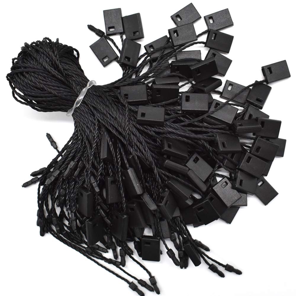 Hang Tag String Black 7" 1000Pcs Nylon Snap Lock Pin Loop Fastener Hook Ties Easy and Fast to Attach by Renashed - NewNest Australia