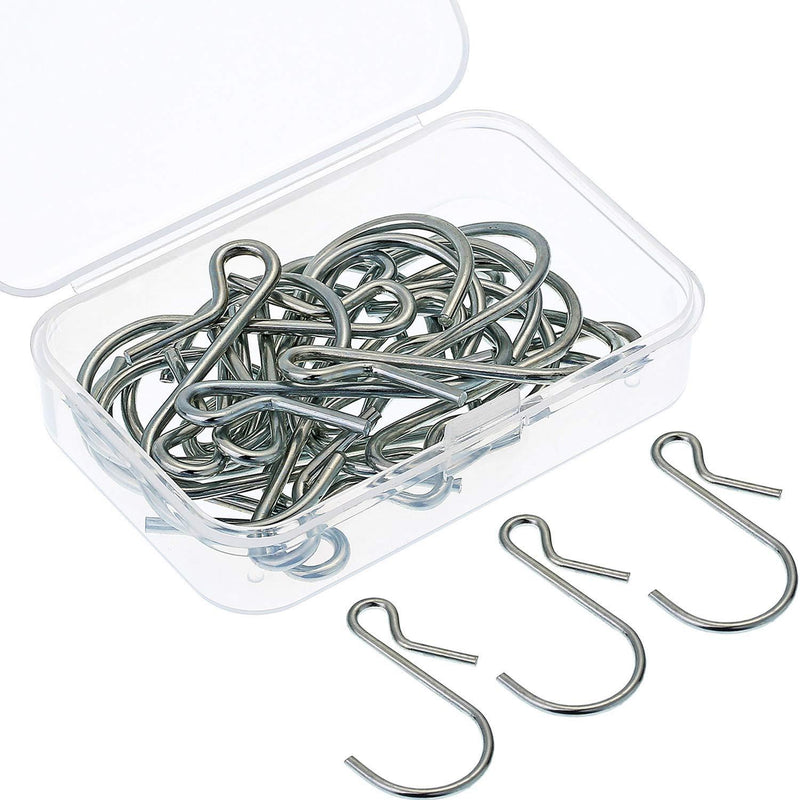 NewNest Australia - TOODOO Hanging Hooks S Shaped Metal Hooks Clip Hangers with Storage Box for Bathroom Bedroom Office (20) 20 