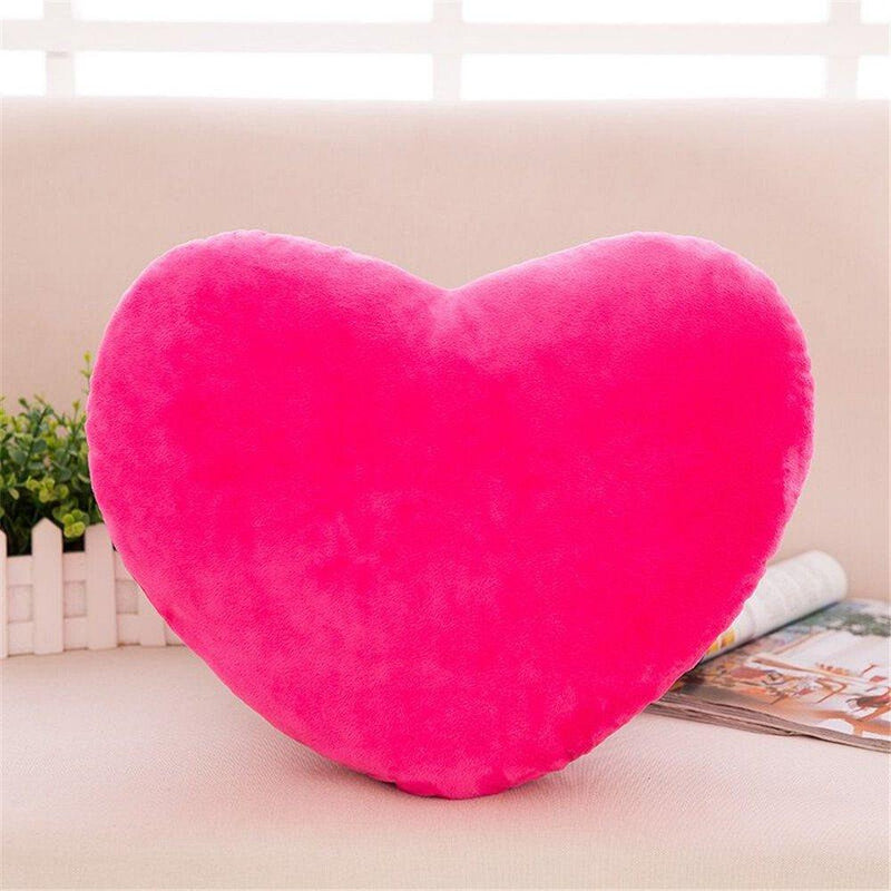 S-ssoy Plush Pillow Heart Shape Cushion Fluffy Throw Pillows Decorative Back Cushions for Friends Valentine's Day (Rose Red) - NewNest Australia