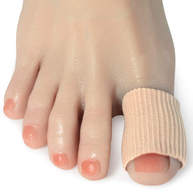 Cuttable Toe Tubes Sleeves 5 Pack, Made of Elastic Fabric Lined with Silicone Gel. Toe Sleeve Protectors Relief Toe Pressure Pain, Corn and Calluses Remover For Big Toe 10cm Length - NewNest Australia