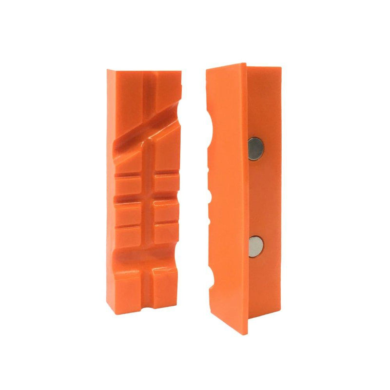 HORUSDY 4.5" Universal Vise Jaws, Magnetic Retention Vise Pads, Orange Urethane Soft Jaws - NewNest Australia