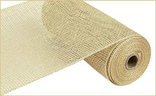 Poly Burlap Deco Mesh, 10" x 10 Yards (Beige) Beige - NewNest Australia