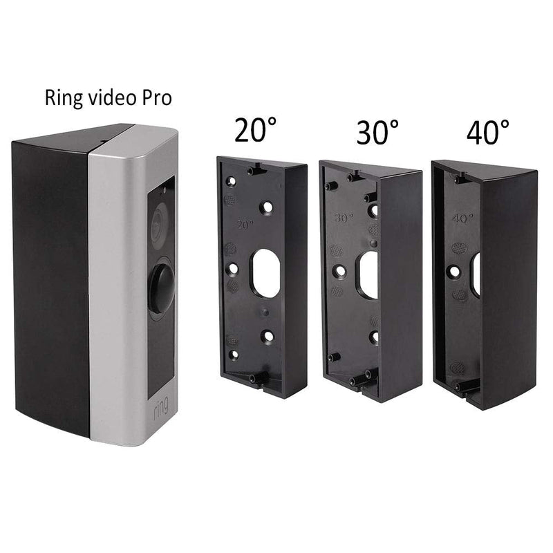 Doorbell Bracket Mount for Ring Video Doorbell Pro, Angle(20/30/40 Degree) Adjustment Adapter Mounting Plate Bracket Wedge Kit For Ring Video Doorbell Pro ONLY - NewNest Australia