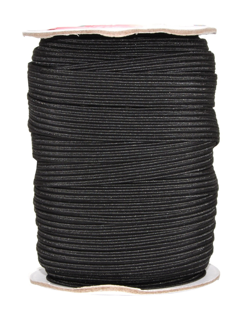 Mandala Crafts Flat Elastic Band, Braided Stretch Strap Cord Roll for Sewing and Crafting; 1/2 inch 12mm 20 Yards Black - NewNest Australia