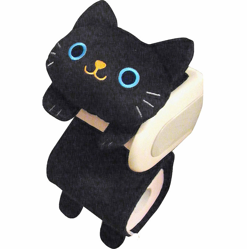 neko sippo monogatari Cat's Toilet Roll Paper Holder Black - NewNest Australia