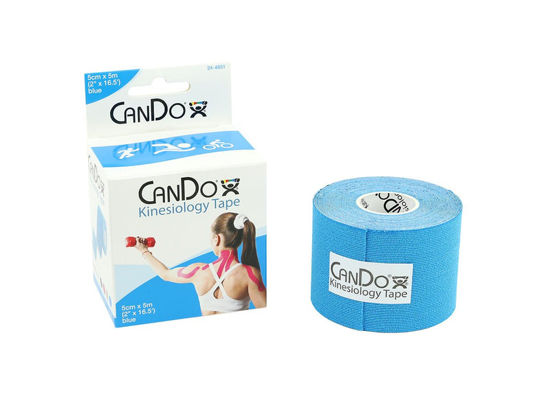CanDo Kinesiology Tape, 2" x 16.5 ft, Blue, 1 Roll - NewNest Australia