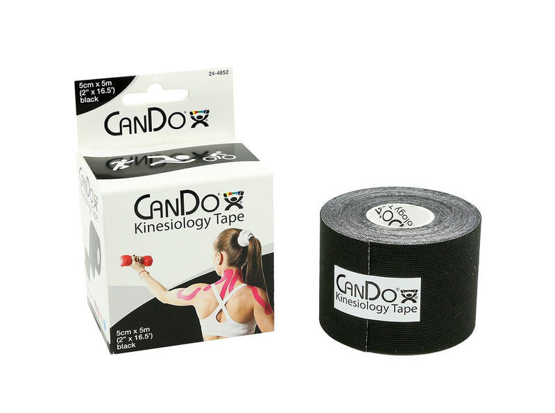CanDo Kinesiology Tape, 2" x 16.5 ft, Black, 1 Roll - NewNest Australia