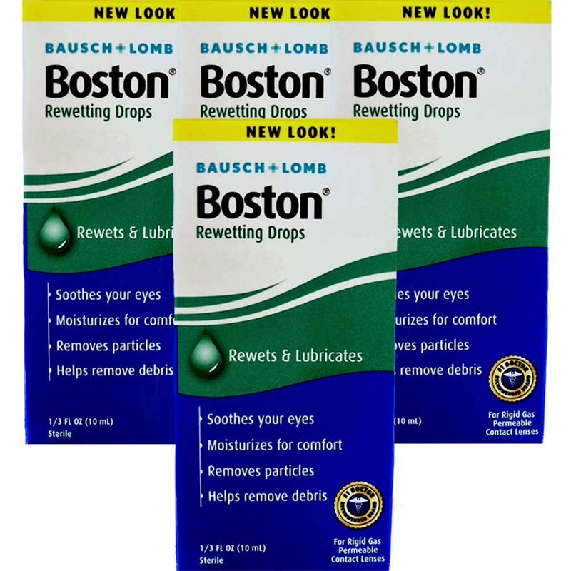 Bausch + Lomb Boston Rewetting Drops - 0.33 oz, Pack of 4 - NewNest Australia