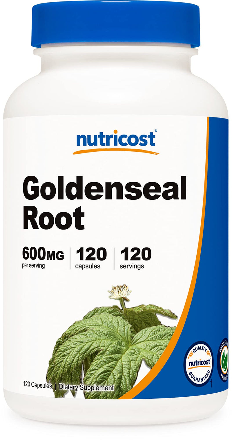 Nutricost Goldenseal Root 600mg, 120 Capsules - Non-GMO, Gluten Free, Vegetarian Capsules 120 Count (Pack of 1) - NewNest Australia