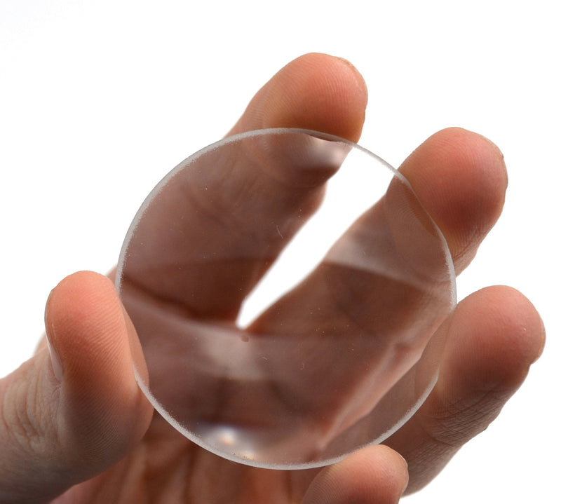 Round Double Convex Optical Glass Lens - 2" (50mm) Diameter - 250mm Focal Length - 4.5mm Thick Approx. - Eisco Labs - NewNest Australia