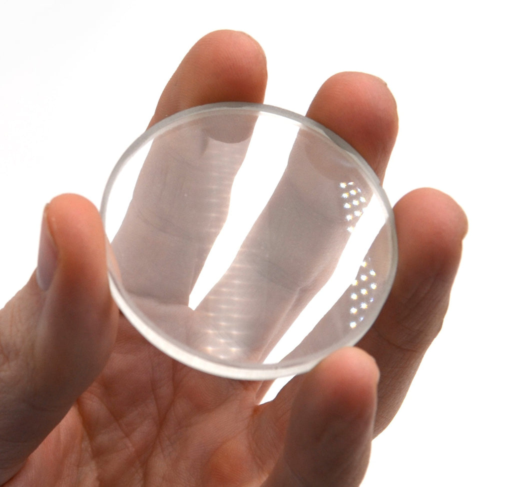 Round Double Concave High Optical Purity Glass Lens - 2" (50mm) Diameter - 250mm Focal Length - 4mm Thick Approx. - Eisco Labs - NewNest Australia