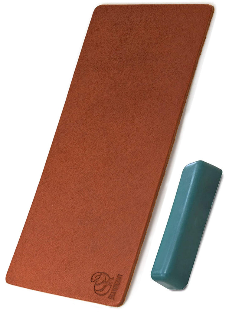 BeaverCraft Stropping Leather Strop for Sharpening Knife LS2P1 - Leather Honing Strop 3 x 8 IN- Knives Sharpening Kit with Stropping Set Buffing Polishing Compound - Double Sided Genuine Leather - NewNest Australia