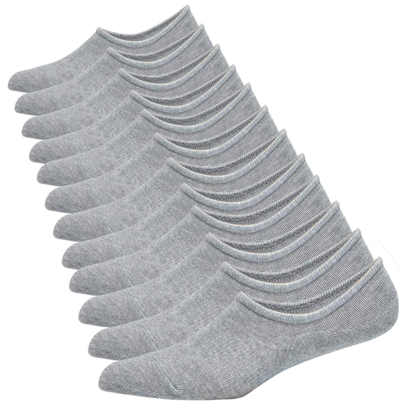 Jormatt Mens Cotton Low Cut No Show Socks With Non-Slip Grips, 6 Pairs 8 Pairs Grey,6 Pairs 10-13 - NewNest Australia