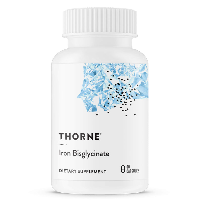 Thorne Research - Iron Bisglycinate - 25 mg Iron Supplement for Enhanced Absorption Without Gastrointestinal Side Effects - 60 Capsules - NewNest Australia